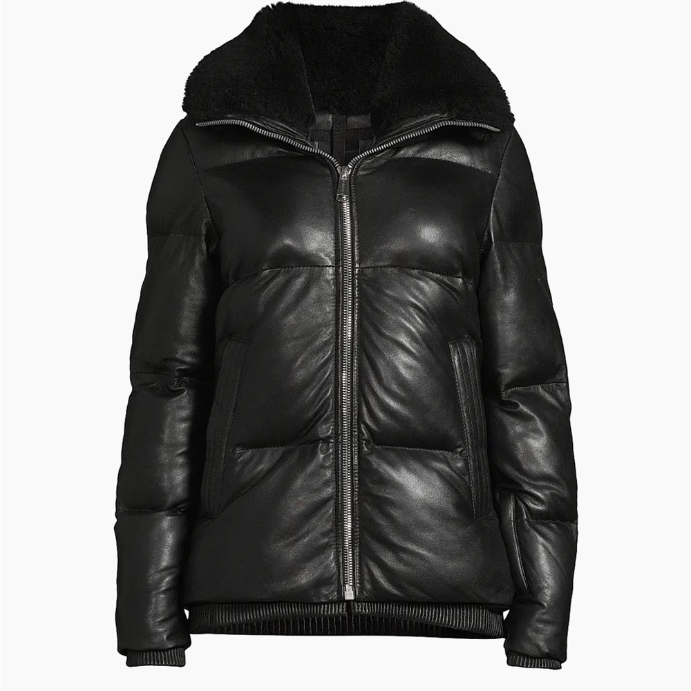 $1,700 Head Leather Women's Black Puffer Jacket NWT 🖤⛷️✨ #AprèsChicOuterwear